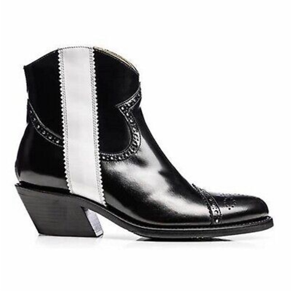 The Office Of Angela Scott Miss Billy Cowboy Ankle Boots Size 36 1/2 Coachella